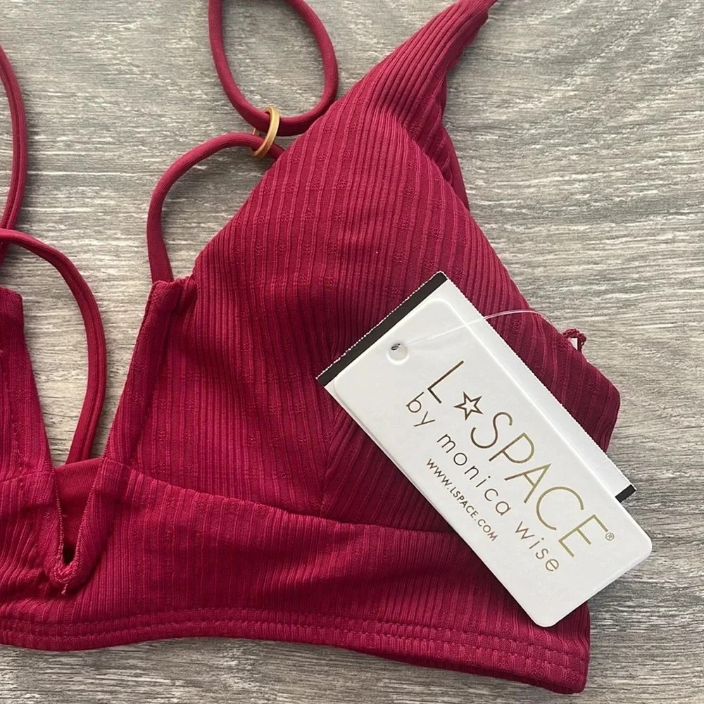 L*Space Siren Top, cabernet - Picture 6 of 10